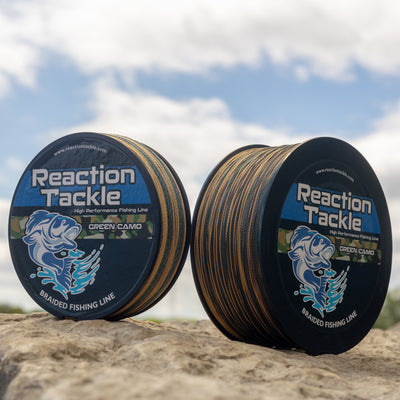Reaction Tackle Green Camo Braided Fishing Line - Premium Strength