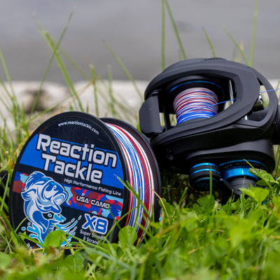 Reaction Tackle X8 USA Camo Braided Fishing Line - 8 Strands