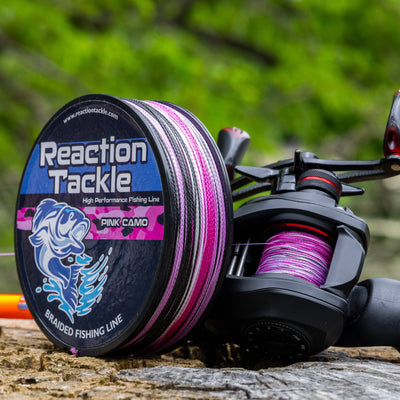 Reaction Tackle Pink Camo Braided Fishing Line