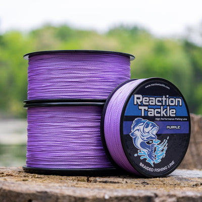Reaction Tackle Premium Braided Fishing Line - Vibrant Purple