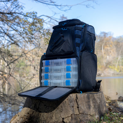 Reaction Tackle Premium Fishing Backpack with 4 Trays Included - Korvel
