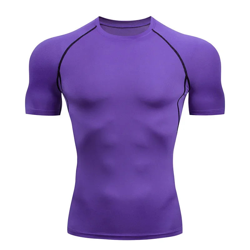 Camisa de Gimnasio de Manga Larga de Compresión para Hombre
