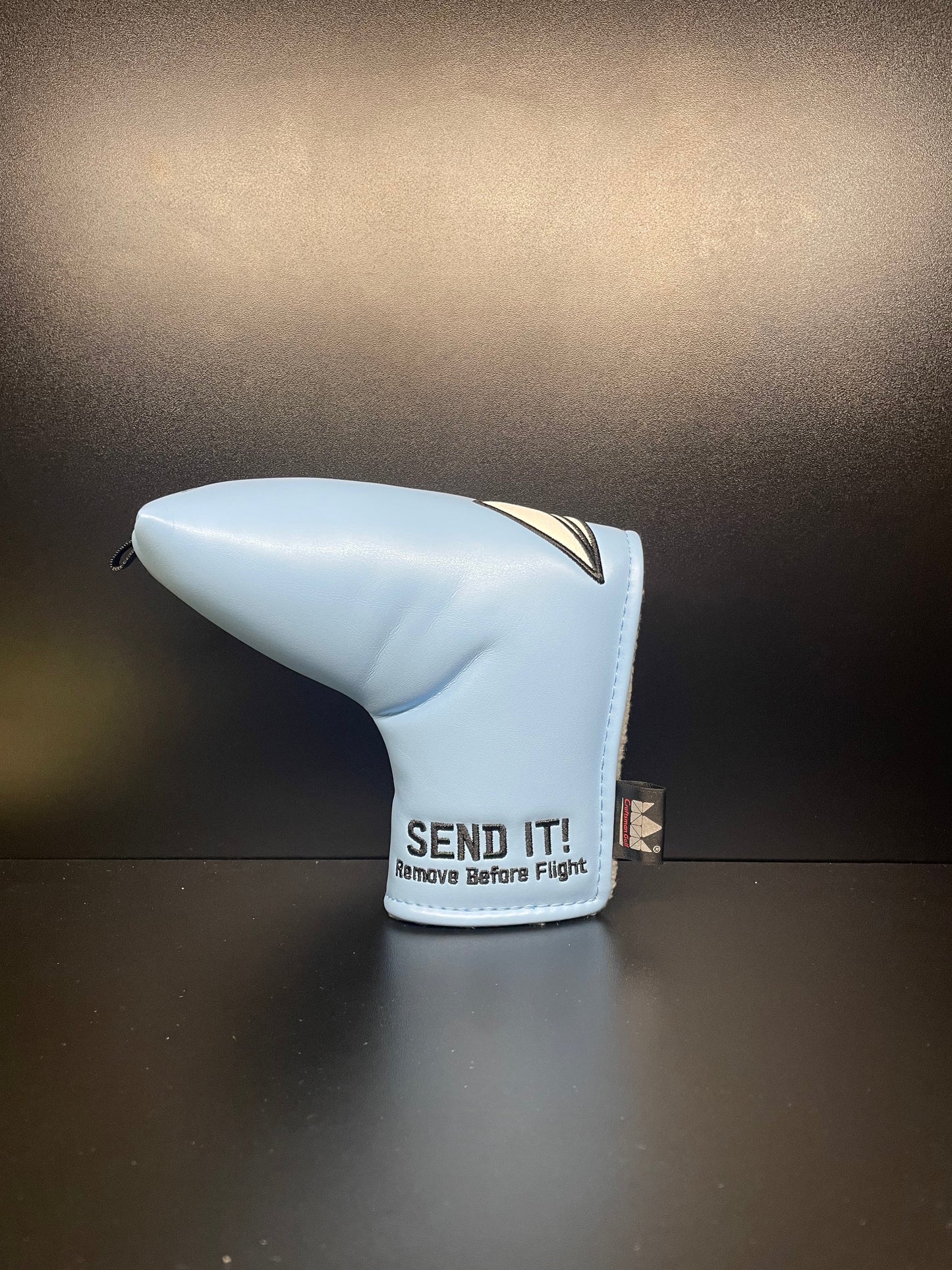 Funda de palo de golf con diseño de avión de papel azul, ¡envíalo!