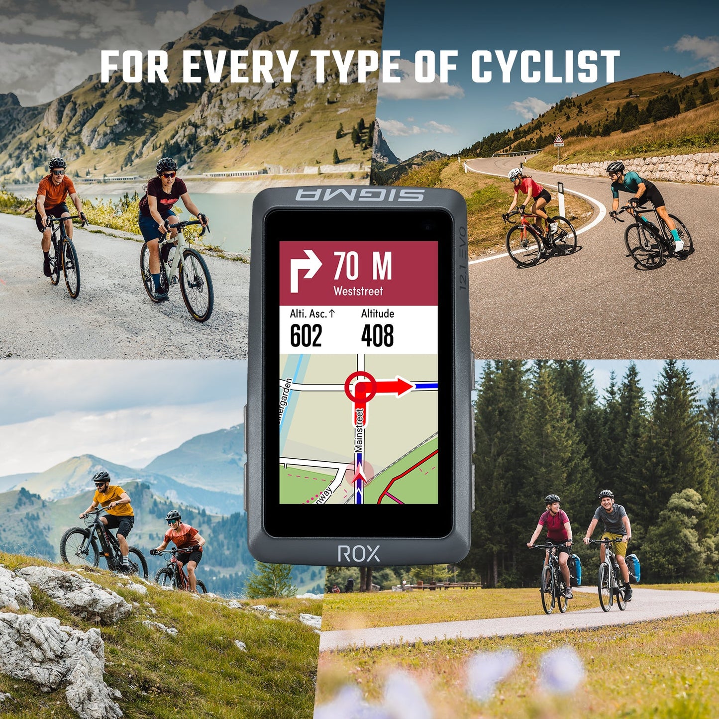 SIGMA ROX 12.1 EVO GPS Bike Computer - Night Grey