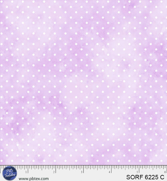 Sorbet Flannel Purple Pin Dot Cotton Fabric - 44" / 45" per yard