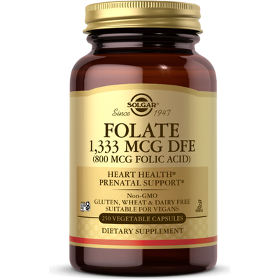 Solgar Folate 800 MCG Folic Acid - 250 Tablets