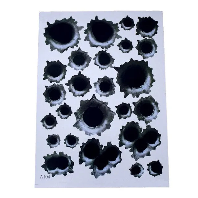 3D Bullet Hole Car Stickers - Realistic Waterproof Decals