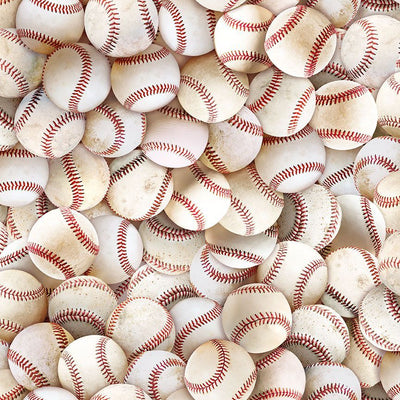 Fitness Fanatic Baseball Fabric - 44"/45" Per Yard