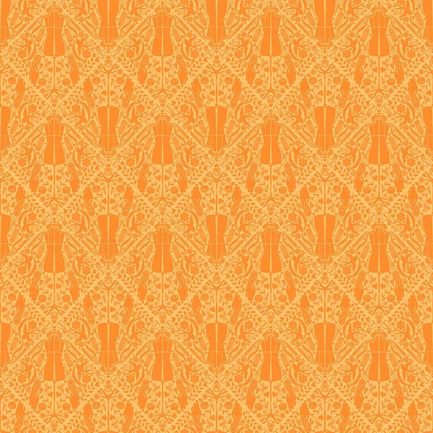 Tissu en coton Mandarin You Got The Notion - 44"/45" par yard