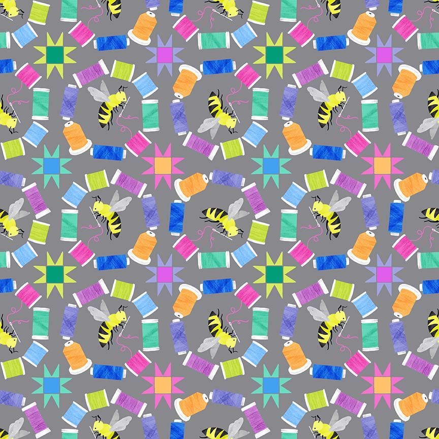 Limestone Quilting Bee Cotton Fabric - 44"/45" Per Yard