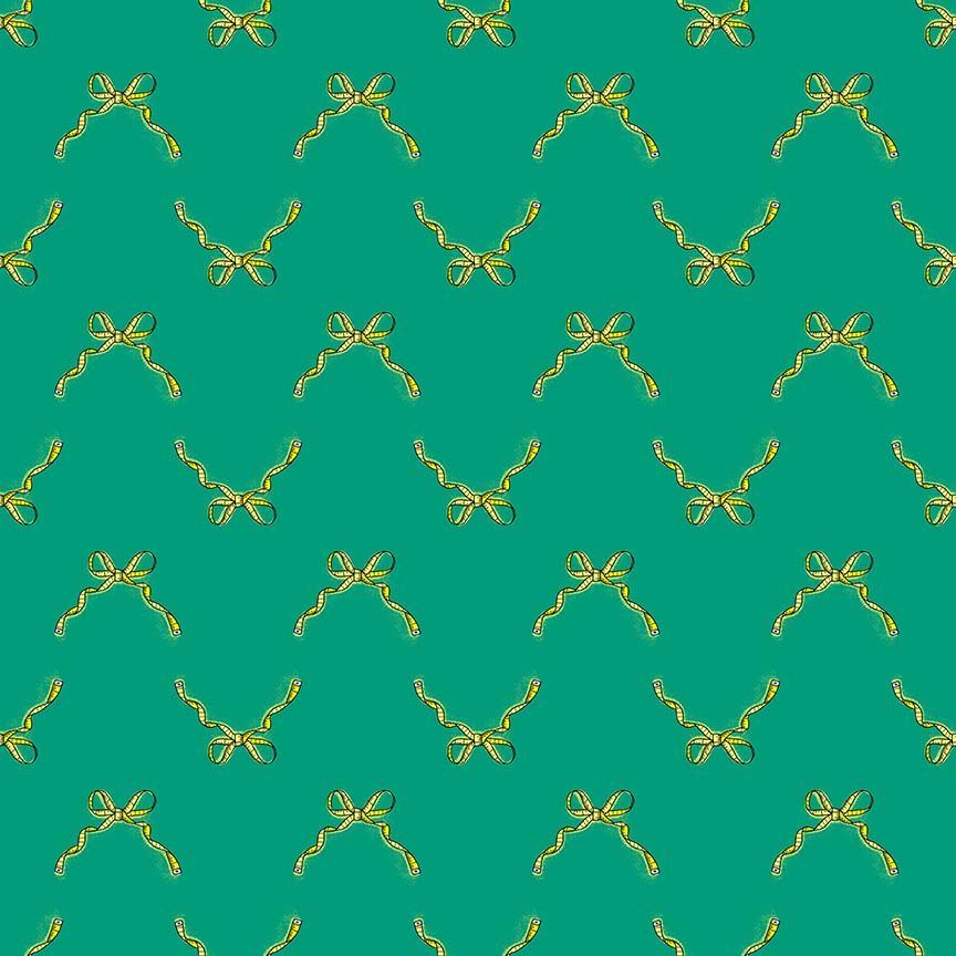 Tissu en coton Emerald Measure Twice - 44"/45" par yard