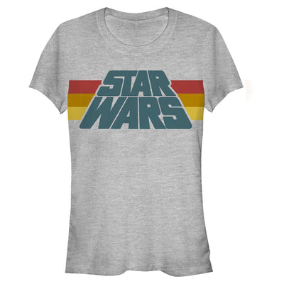 T-shirt à rayures avec logo incliné Star Wars pour junior