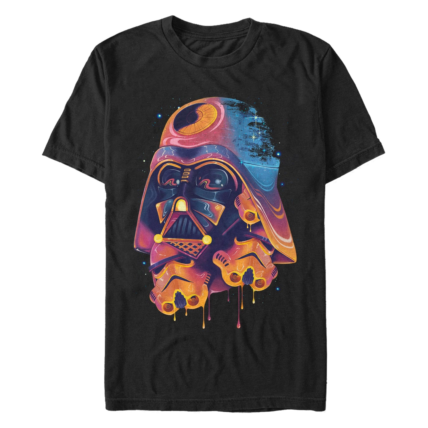 Camiseta para hombres de Star Wars con diseño de Vader derretido en color