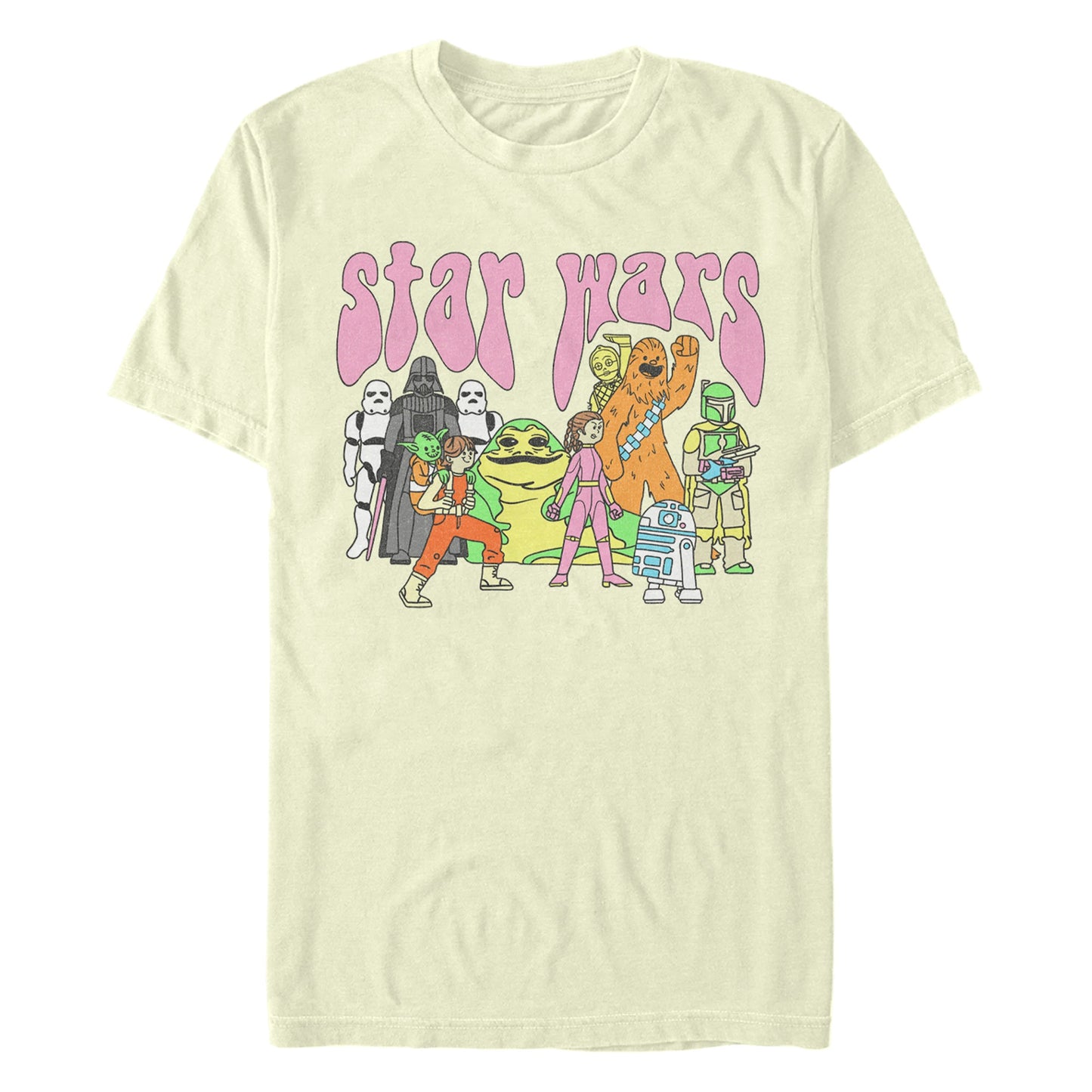 T-shirt Psychedélique Personnages Star Wars pour Hommes