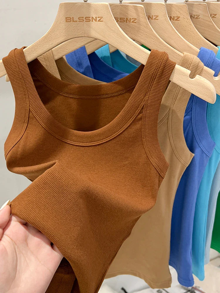 Top de Verano Elástico Acanalado para Mujer Zjaiss 2026