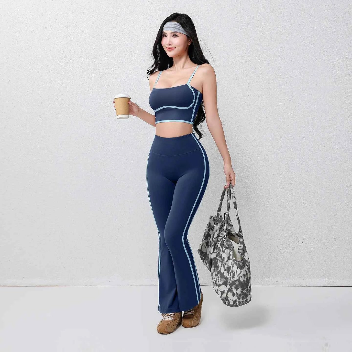 Pantalones de Yoga de Talla Grande con Corte Acampanado - Elásticos y Transpirables