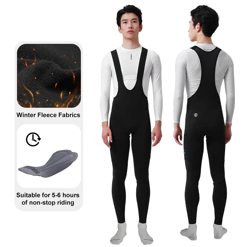 Pantalons de cyclisme en polaire thermique pour hommes INBIKE