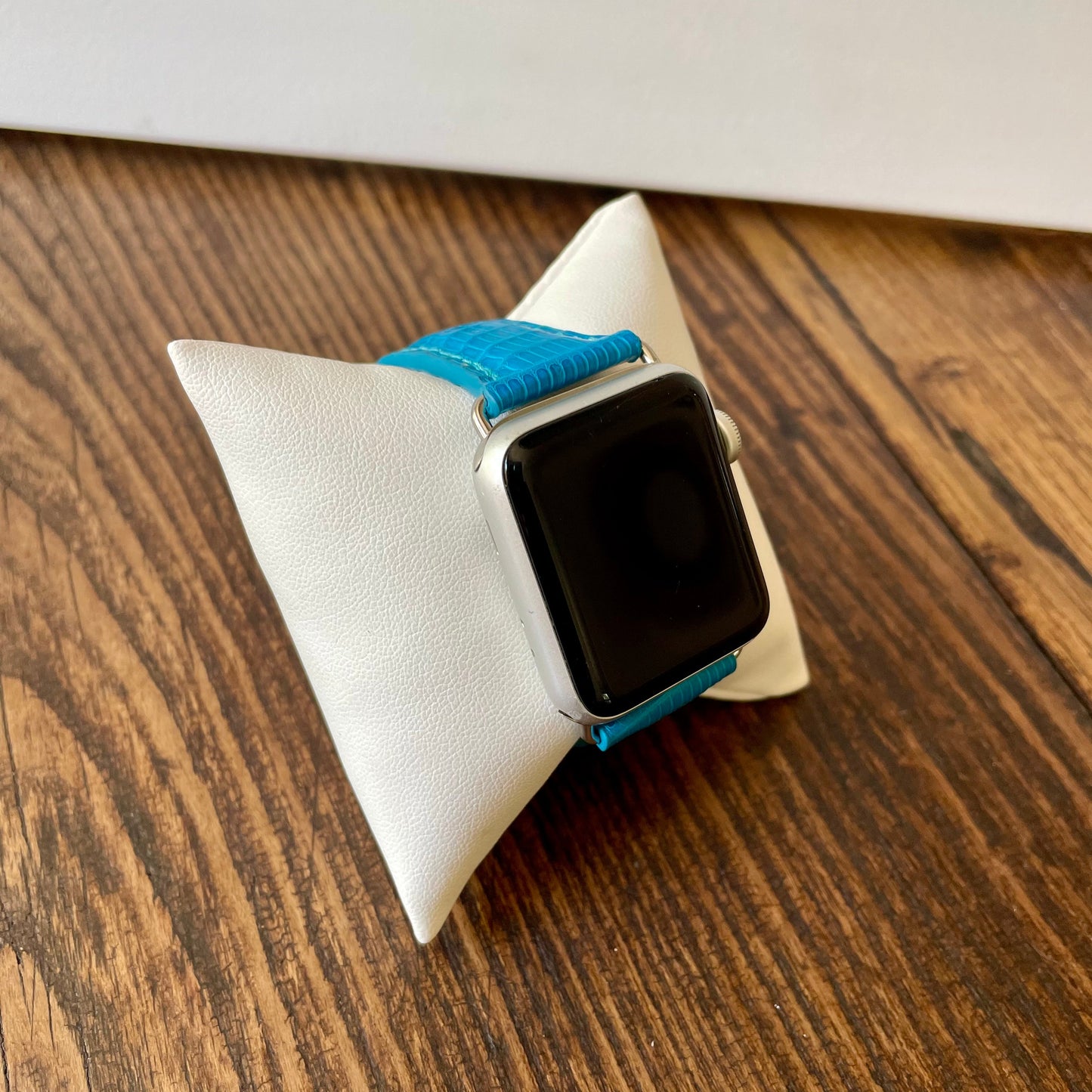 Bracelet Apple Watch en Lizard Saphir