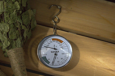 Wide-Range Sauna Thermometer/Hygrometer | Accurate Sauna Thermometer - Korvel