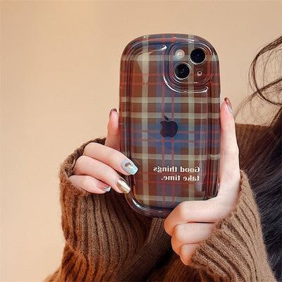 Cute Scottish Plaid Lattice Soft Case for iPhone 14/13/12/11