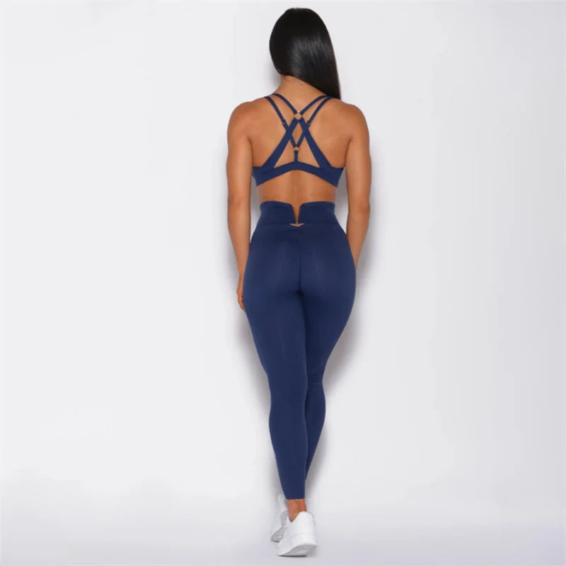ActiveVibe Women's Fitness Ensemble: Leggings & Sports Bra