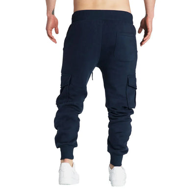 Pantalons de survêtement droits pour hommes avec cordon de serrage et poches