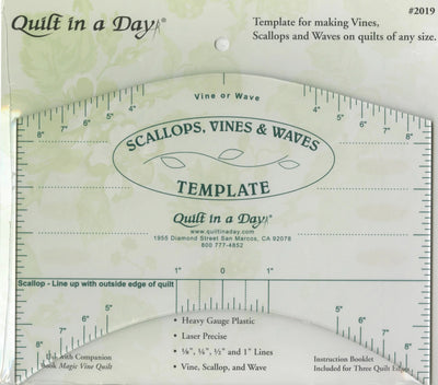 Scallops, Vines, & Waves Quilting Template