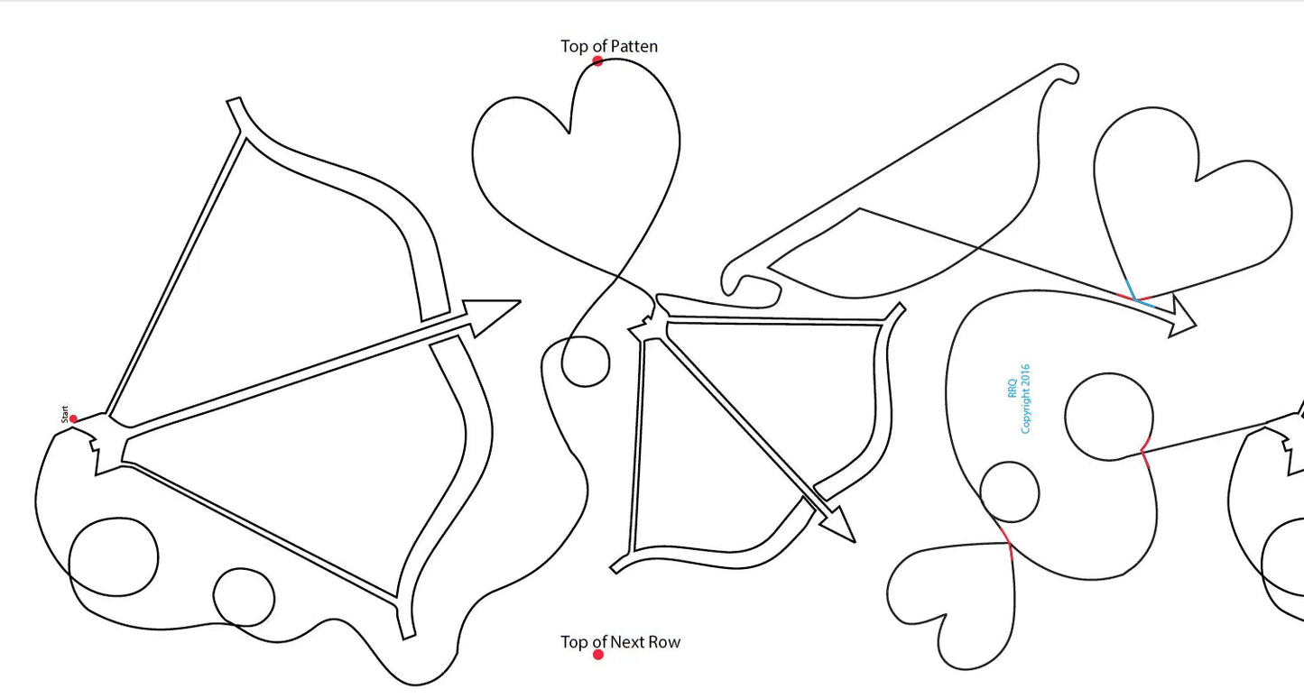 1724 Cupid's Arrow Pantograph - Elegant Sewing Pattern