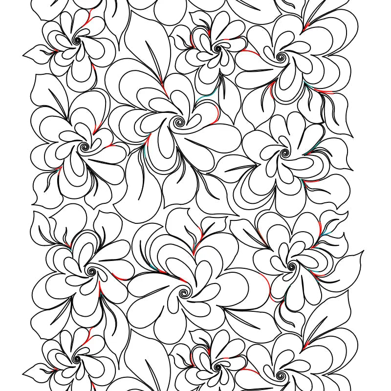 241 Rose Feuilletée 2 Pantographe par Linda V. Taylor