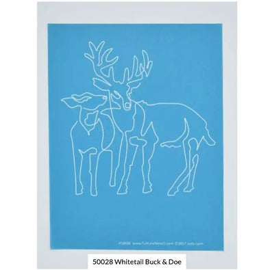 Whitetail Buck & Doe Stencil - 6.5" x 7.5"