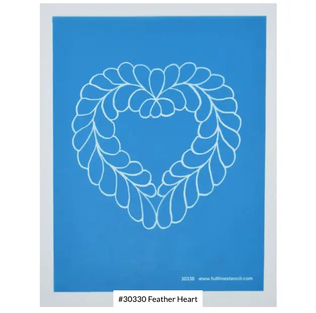 30330 Feather Heart Stencil - 6.5" x 7"