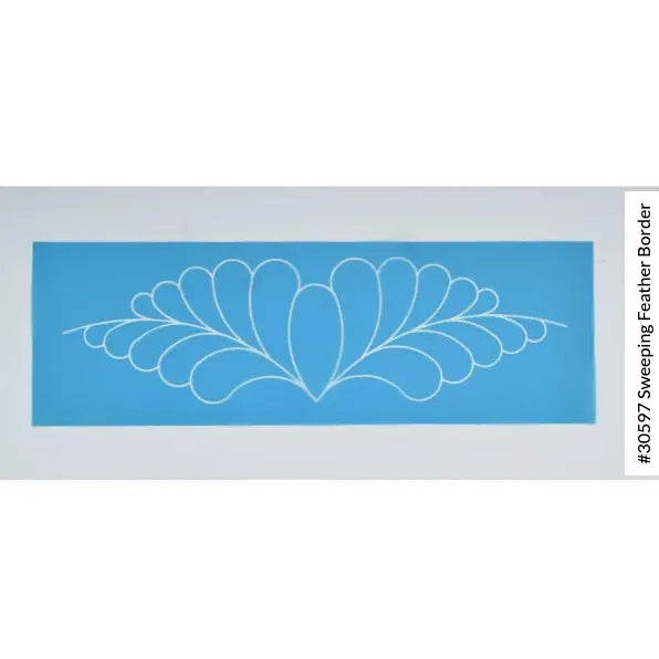 Plantilla de borde de pluma barrida 30597 - 15" x 4.5"