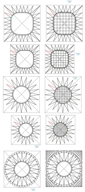 Pantógrafo Corazón y Piña Bloques B de Linda V. Taylor