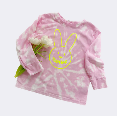 Personalized Bunny Tie-Dye Toddler T-Shirt
