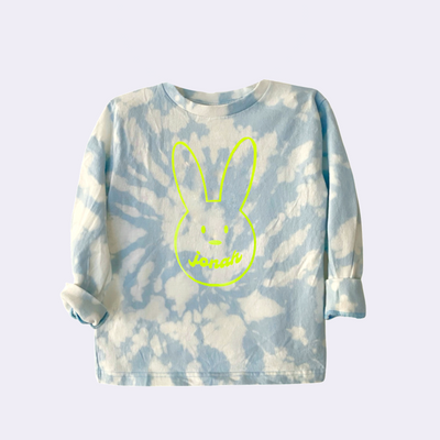 Personalized Bunny Tie-Dye Toddler T-Shirt