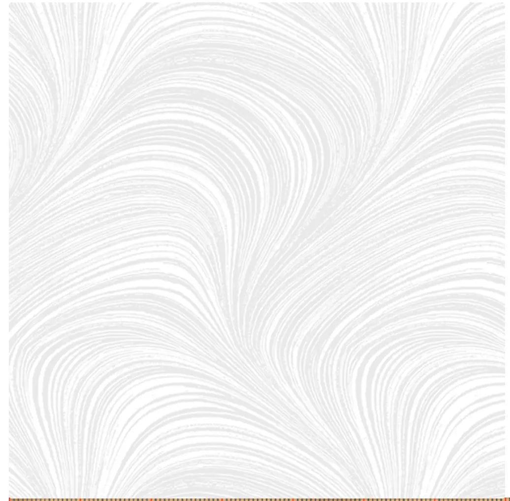 Tissu Flanelle Large à Texture Vague Blanche au Yard