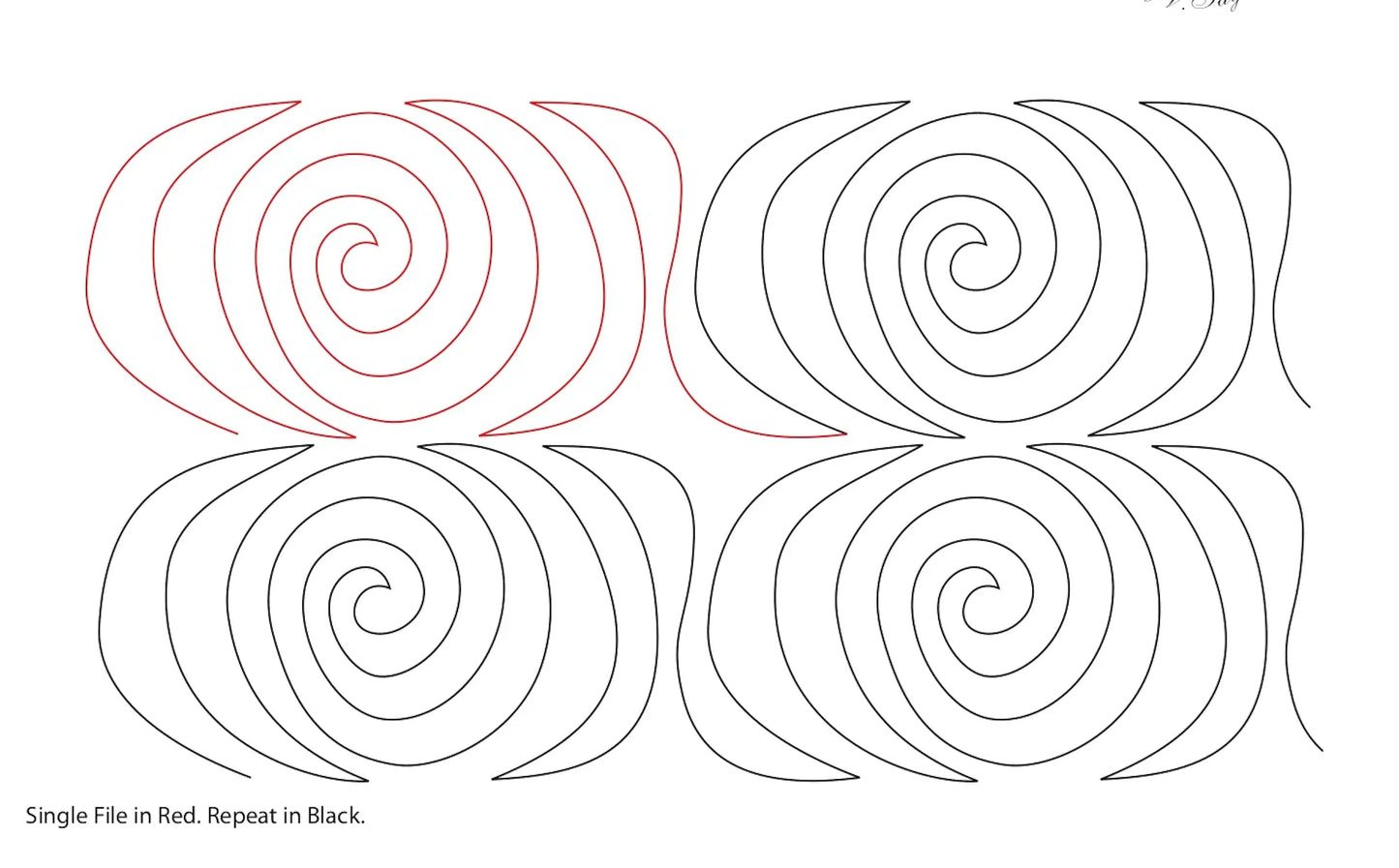 066 Swirls Pantographe par Linda V. Taylor