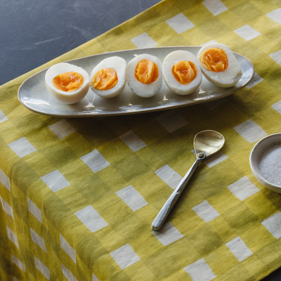 Yellow Cross Hatch Table Runner