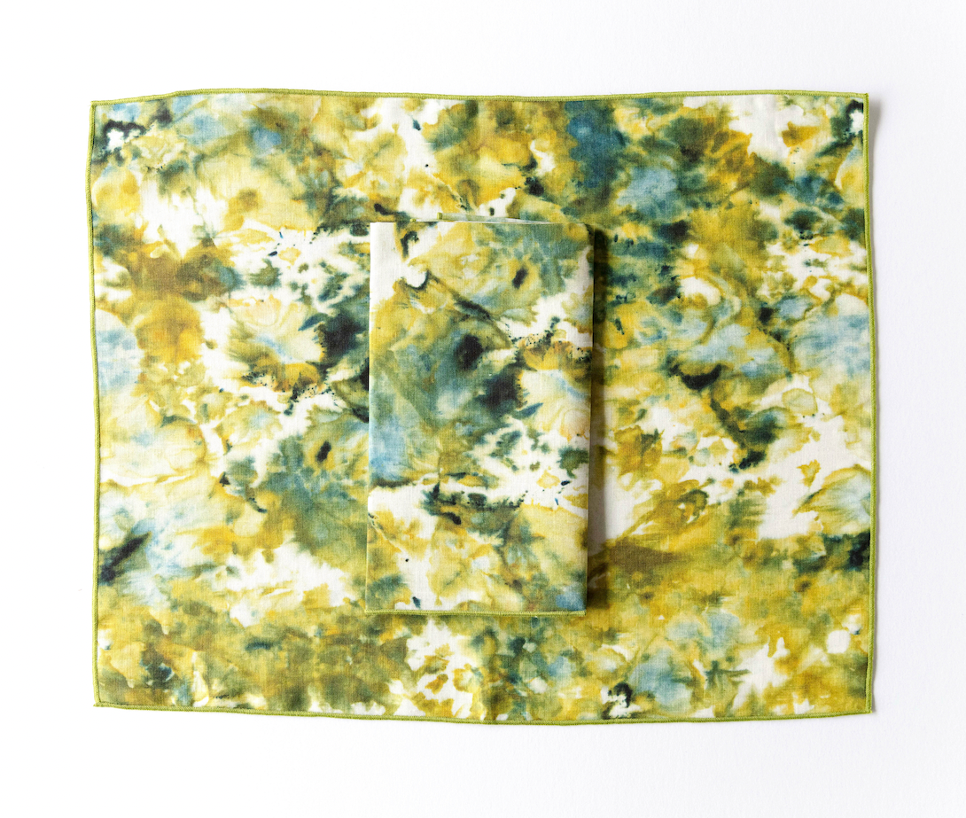 Elegante Mantel Individual de Mármol Verde