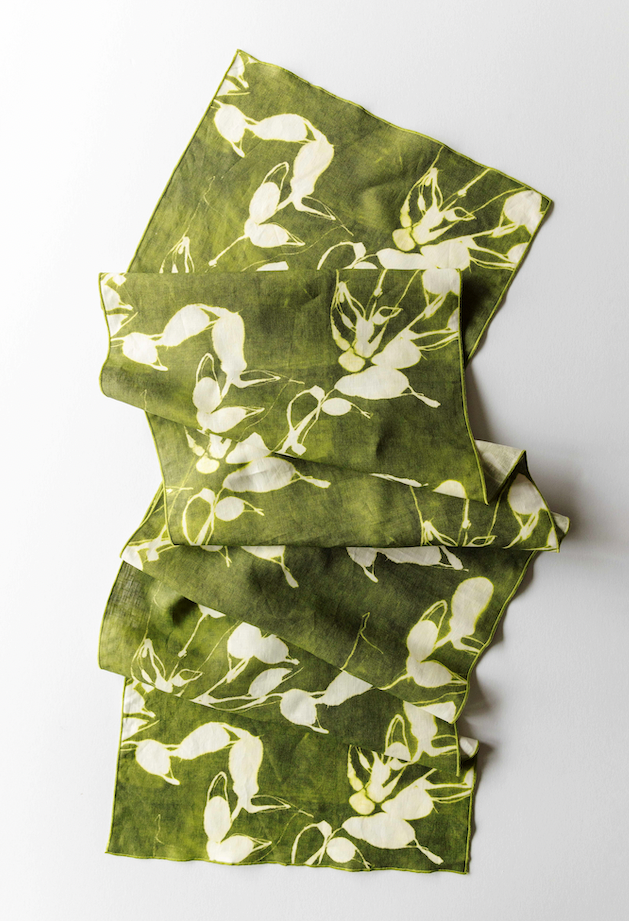 Porto Print in Olive Table Runner