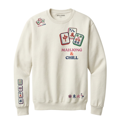 Mahjong & Chill Printed Sweatshirt