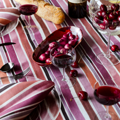 Lisbon Stripe Tablecloth - Elegant European Linen