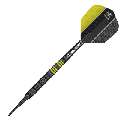 Vapor8 Black Soft Tip Darts - Yellow 19gm - Korvel