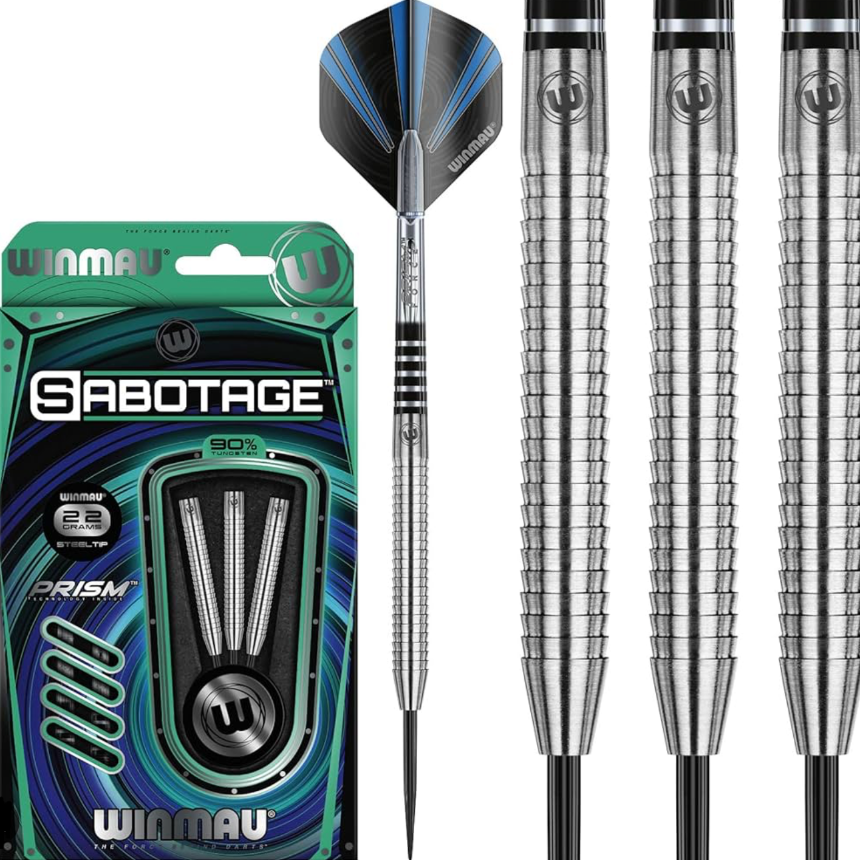 Premium Sabotage Steel Tip Darts Set