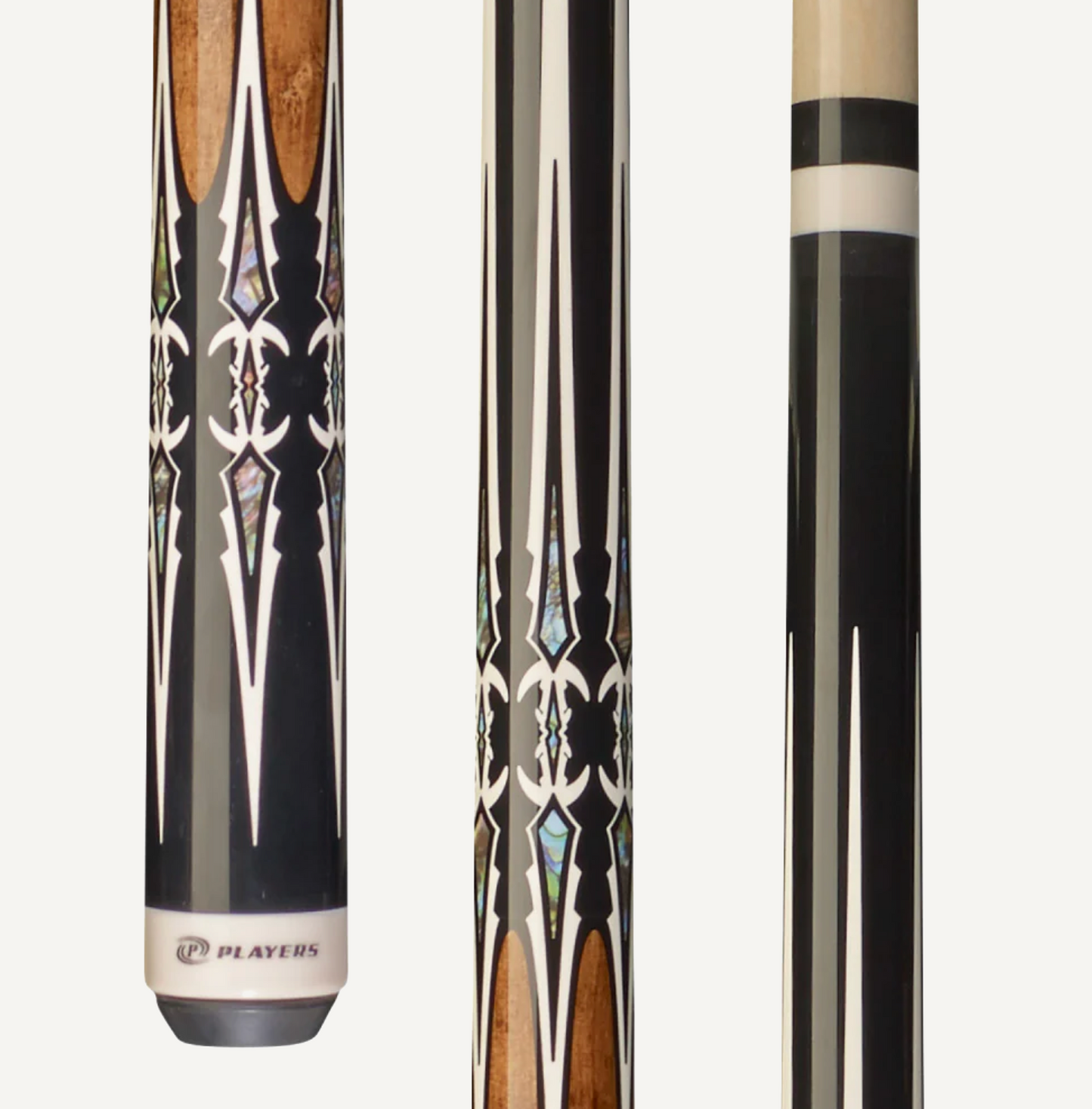 Players Black & Antique Maple Wrapless Cue - Korvel