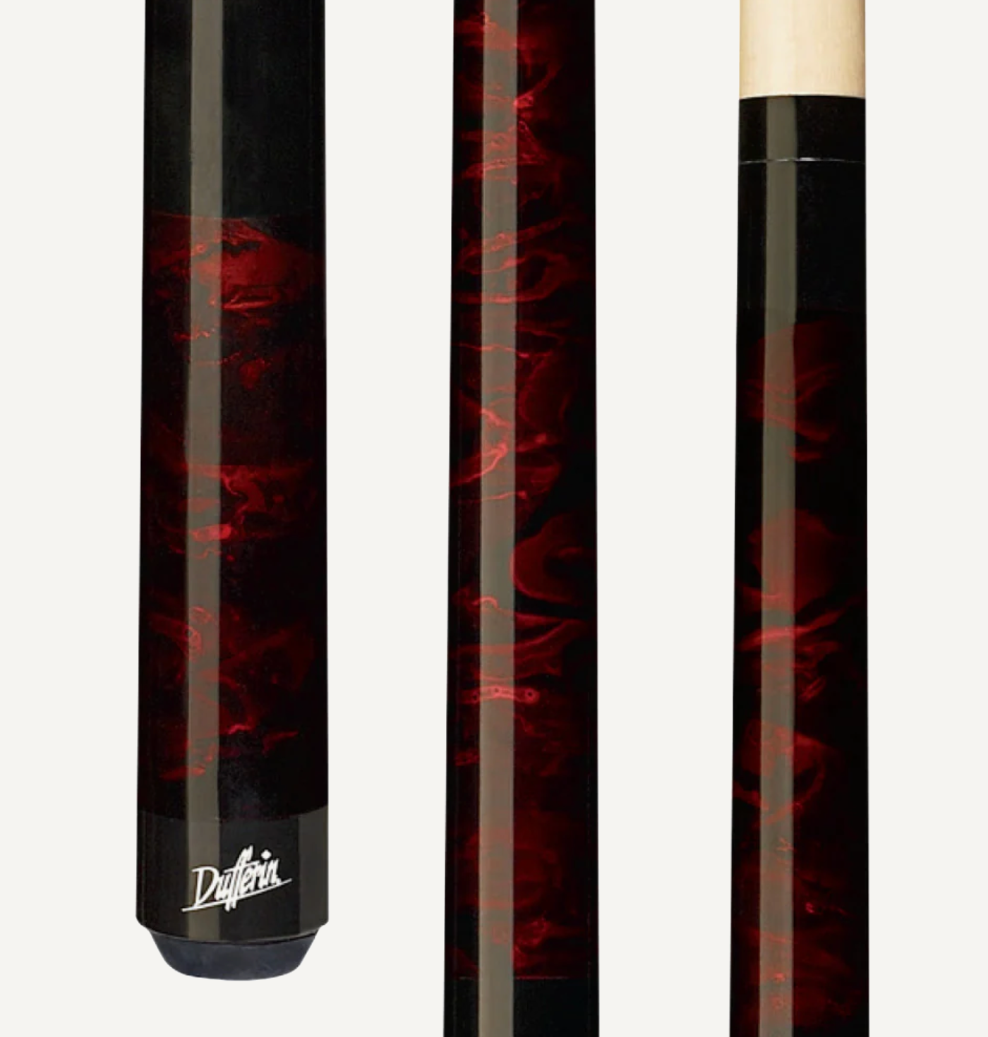 Dufferin Red Marble Wrapless Cue - Korvel