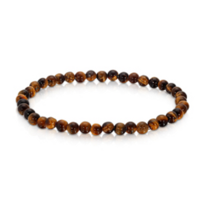 Polished Tiger's Eye Adult Bracelet
