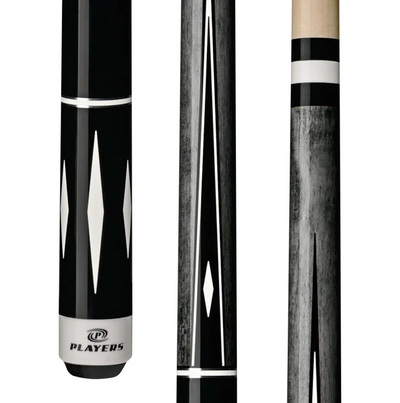 Premium Grey & White Diamond Billiard Cue Stick - Korvel