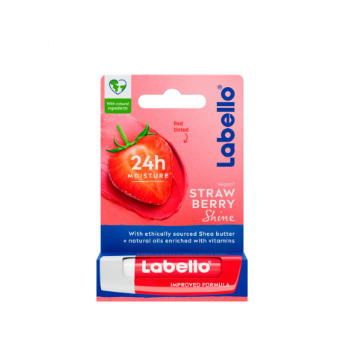 Labello Strawberry Shine 24h Red Tinted Lip Balm
