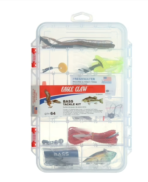 Kit de matériel de pêche Eagle Claw Bass